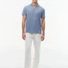 Polo Oxford Slub com textura e corte regular Polo Oxford Slub com textura e corte regular