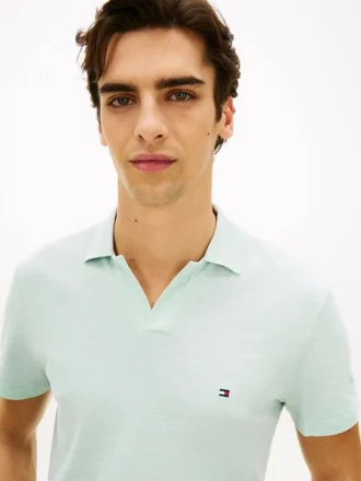 Polo Oxford Slub com textura e corte regular
