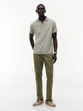 Polo Oxford Slub com textura e corte regular