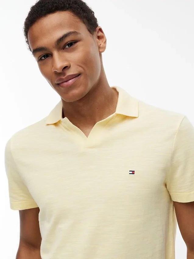 Polo Oxford Slub com textura e corte regular Polo Oxford Slub com textura e corte regular