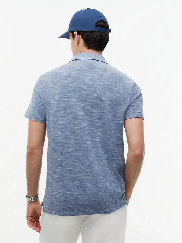 Polo Oxford Slub com textura e corte regular Polo Oxford Slub com textura e corte regular