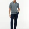 Polo Relaxado com Efeito Melange da New York Label Polo Relaxado com Efeito Melange da New York Label