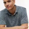 Polo Relaxado com Efeito Melange da New York Label Polo Relaxado com Efeito Melange da New York Label