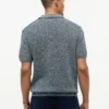 Polo Relaxado com Efeito Melange da New York Label Polo Relaxado com Efeito Melange da New York Label