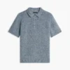 Polo Relaxado com Efeito Melange da New York Label Polo Relaxado com Efeito Melange da New York Label