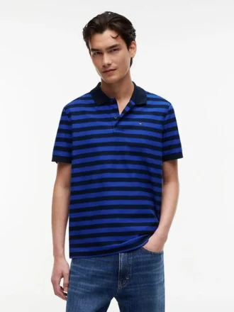 Polo às riscas Tommy Jeans de corte regular
