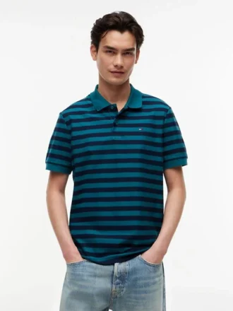 Polo às riscas Tommy Jeans de corte regular