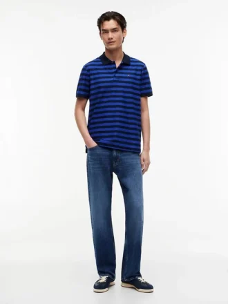 Polo às riscas Tommy Jeans de corte regular