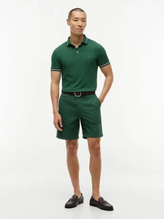 Polo Slim Fit com detalhes em contraste