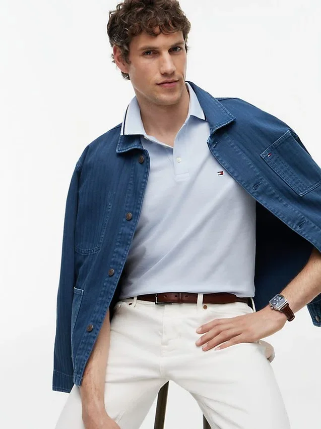 Polo Slim Fit com detalhes em contraste Polo Slim Fit com detalhes em contraste