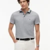 Polo Slim Fit com efeito mesclado Polo Slim Fit com efeito mesclado