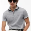 Polo Slim Fit com efeito mesclado Polo Slim Fit com efeito mesclado