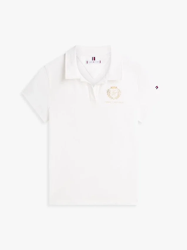 Polo Slim Fit com logótipo de folha de louro Polo Slim Fit com logótipo de folha de louro