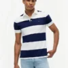Polo Slim Fit com riscas de râguebi Polo Slim Fit com riscas de râguebi