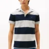Polo Slim Fit com riscas de râguebi Polo Slim Fit com riscas de râguebi