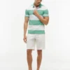 Polo Slim Fit com riscas de râguebi Polo Slim Fit com riscas de râguebi
