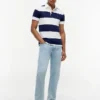 Polo Slim Fit com riscas de râguebi Polo Slim Fit com riscas de râguebi