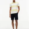Polo Slim Fit com riscas de râguebi Polo Slim Fit com riscas de râguebi