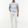 Polo Slim Fit com riscas de râguebi Polo Slim Fit com riscas de râguebi