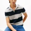 Polo Slim Fit com riscas de râguebi Polo Slim Fit com riscas de râguebi