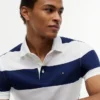 Polo Slim Fit com riscas de râguebi Polo Slim Fit com riscas de râguebi