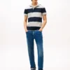 Polo Slim Fit com riscas de râguebi Polo Slim Fit com riscas de râguebi