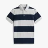 Polo Slim Fit com riscas de râguebi Polo Slim Fit com riscas de râguebi