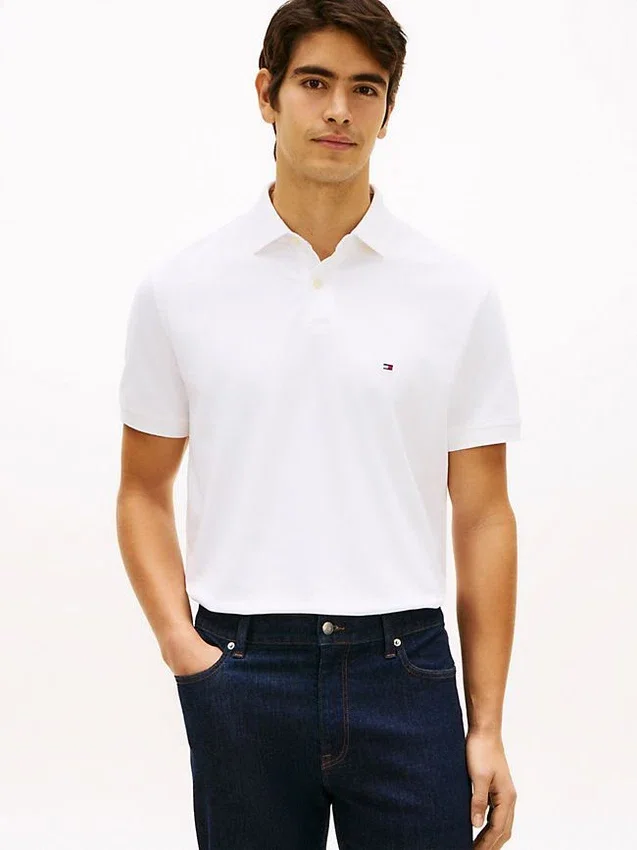Polo Tommy com corte regular e elástico Polo Tommy com corte regular e elástico
