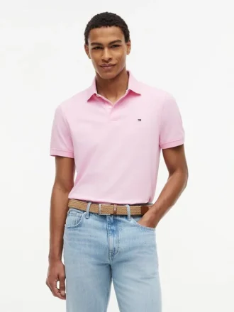 Polo Tommy com corte regular e elástico