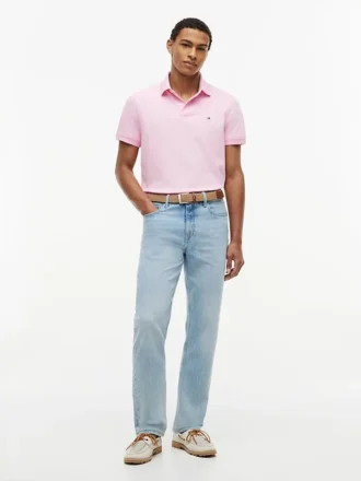 Polo Tommy com corte regular e elástico