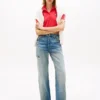 Polo Tommy Jeans de corte curto e largo Polo Tommy Jeans de corte curto e largo