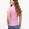Polo Tommy Jeans de malha canelada com corte justo Polo Tommy Jeans de malha canelada com corte justo