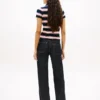 Polo Tommy Jeans de malha canelada com corte justo Polo Tommy Jeans de malha canelada com corte justo