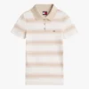 Polo Tommy Jeans de malha canelada com corte justo Polo Tommy Jeans de malha canelada com corte justo