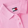 Polo Tommy Jeans de malha canelada com corte justo Polo Tommy Jeans de malha canelada com corte justo