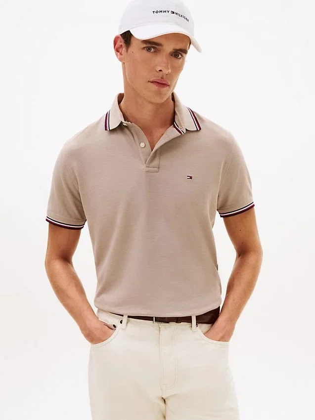 Polo Tommy Wicking de corte regular Polo Tommy Wicking de corte regular