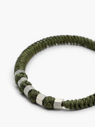 Pulseira ajustável em nylon trançado