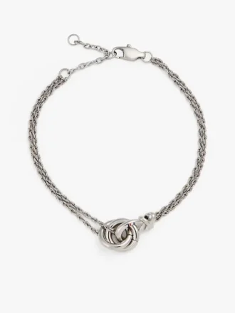 Pulseira com corrente e nó náutico