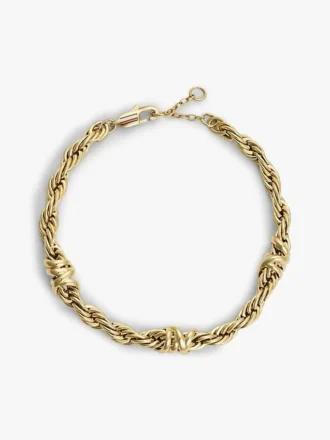 Pulseira com corrente em corda náutica
