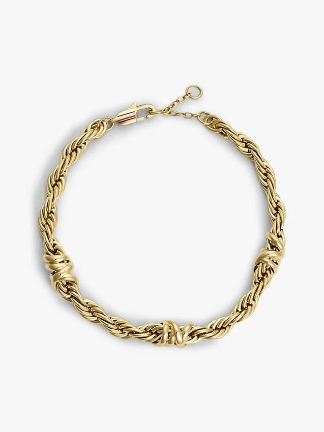 Pulseira com corrente em corda náutica Pulseira com corrente em corda náutica