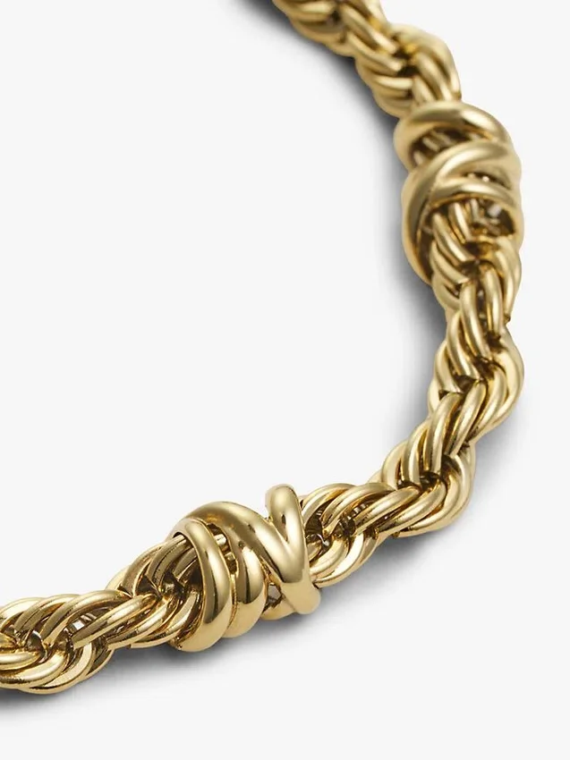 Pulseira com corrente em corda náutica Pulseira com corrente em corda náutica