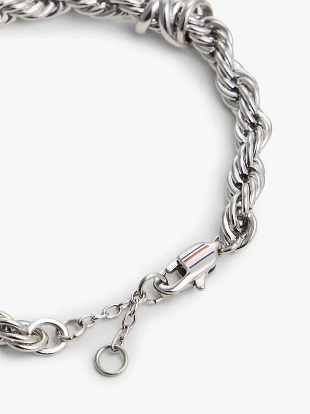 Pulseira com corrente em corda náutica Pulseira com corrente em corda náutica