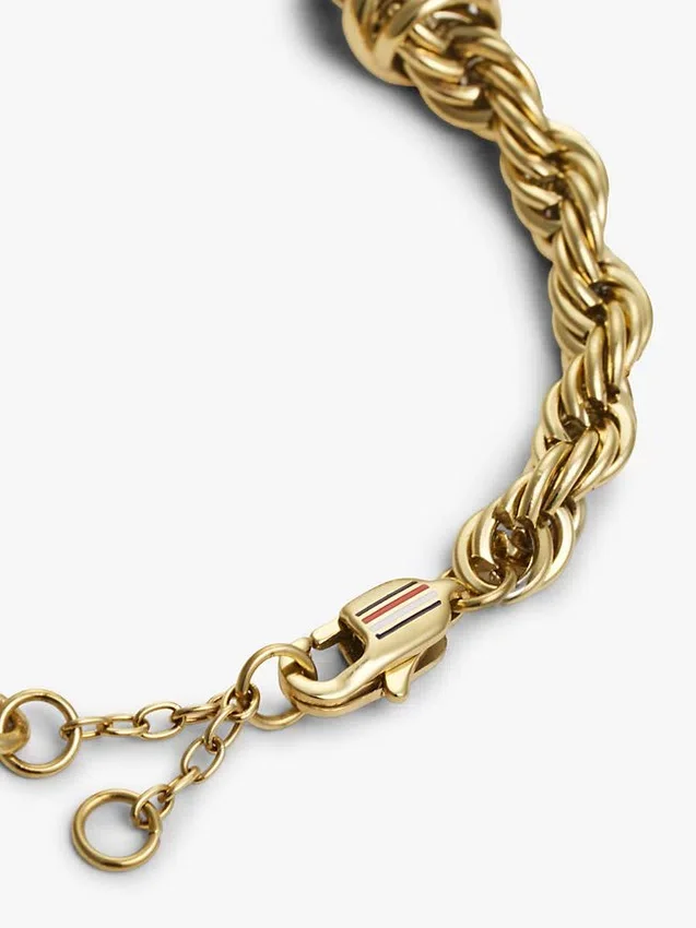 Pulseira com corrente em corda náutica Pulseira com corrente em corda náutica