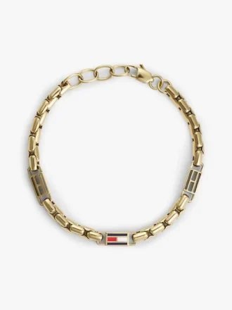 Pulseira com elos em forma de bandeira