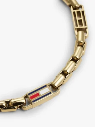 Pulseira com elos em forma de bandeira