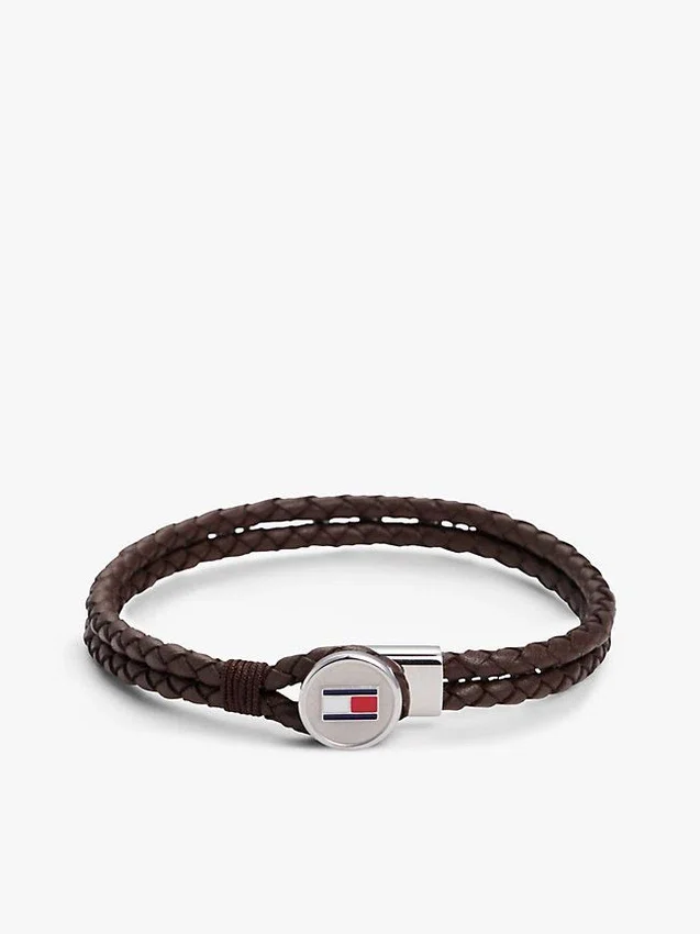 Pulseira de couro trançado Pulseira de couro trançado