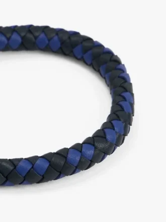 Pulseira de couro trançado