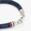Pulseira de couro trançado
