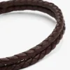 Pulseira de couro trançado Pulseira de couro trançado