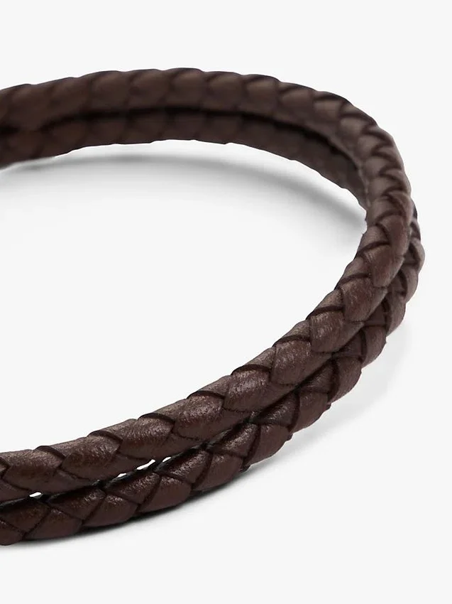 Pulseira de couro trançado Pulseira de couro trançado